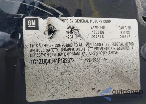 2004 Chevrolet Malibu Lt z USA, uszkodzony, nr VIN 1G1ZU54844F182872